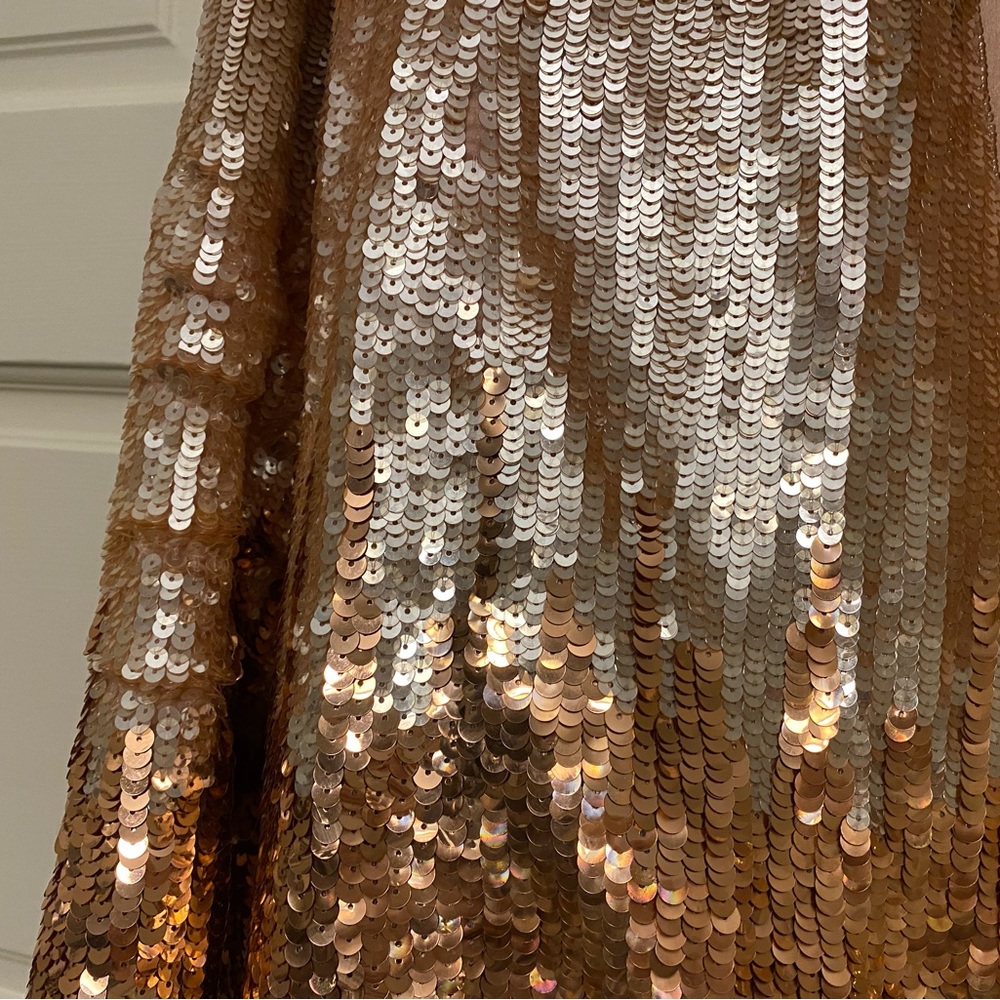 Parker Rose Gold Ombr Sequin Jacket View 3